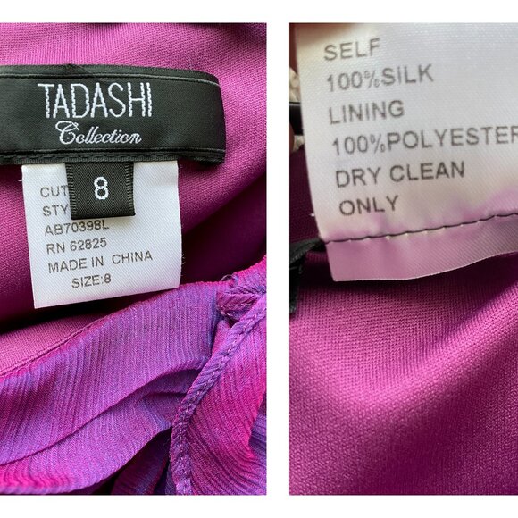 Evening Dress Formal Gown Designer Red Carpet Dress Silk Chiffon Maxi Plum Berry - Picture 2 of 10